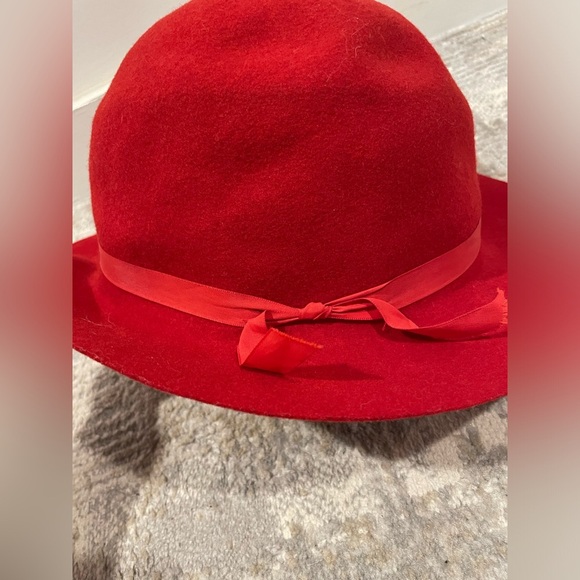 Genuine Effanem Crusher Hat Scarlet Red 100% Wool Size Large Made In USA - Picture 5 of 11
